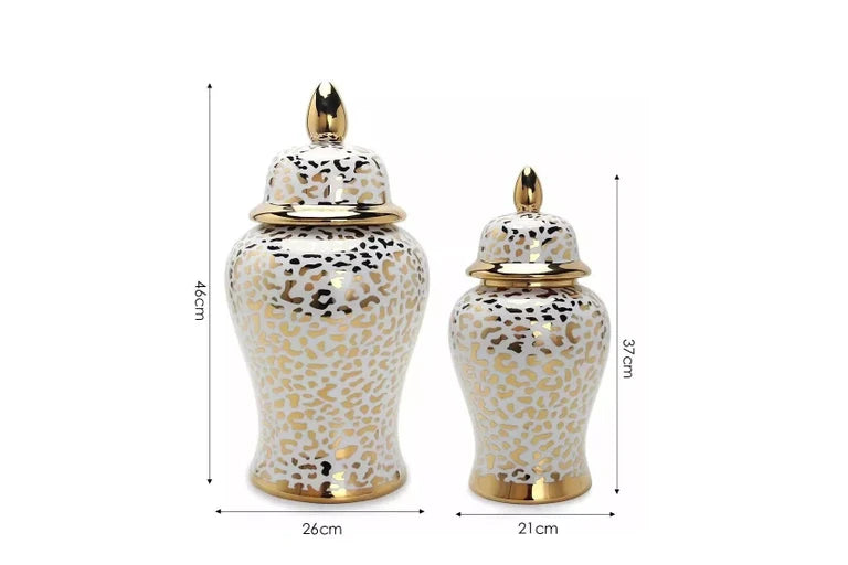 Leopard Luxe Ceramic Jar