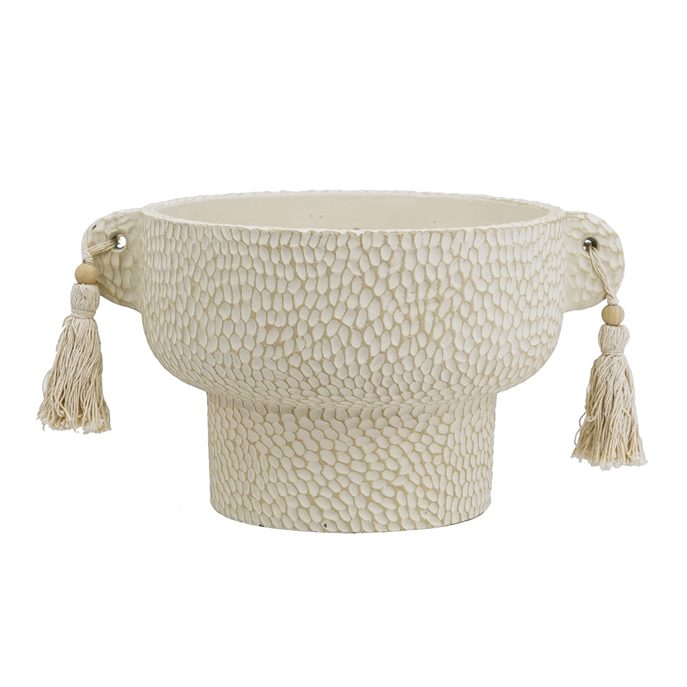 Planter with Hanging Tassels - 12cm