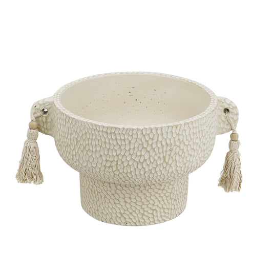 Planter with Hanging Tassels - 12cm