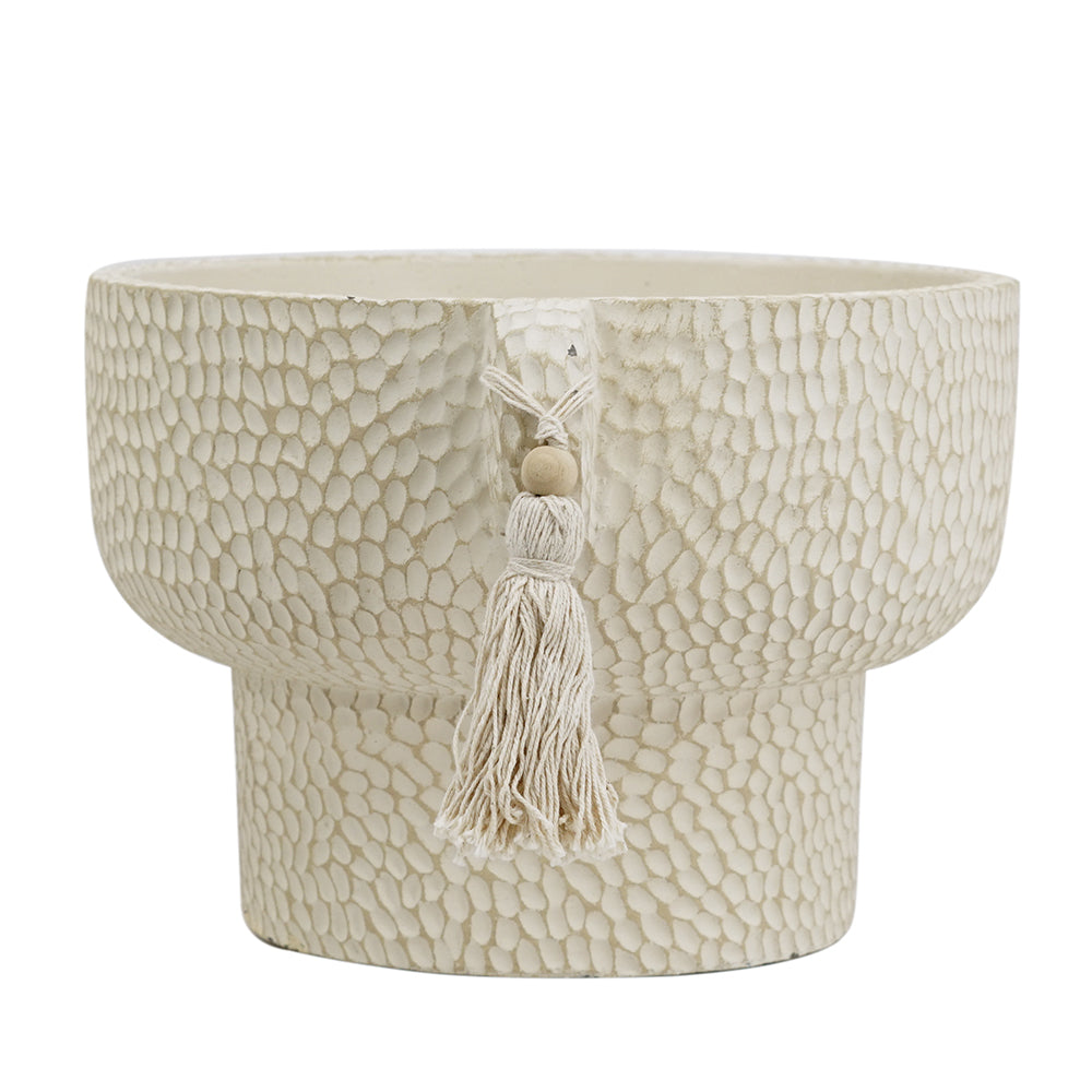 Planter with Hanging Tassels - 12cm