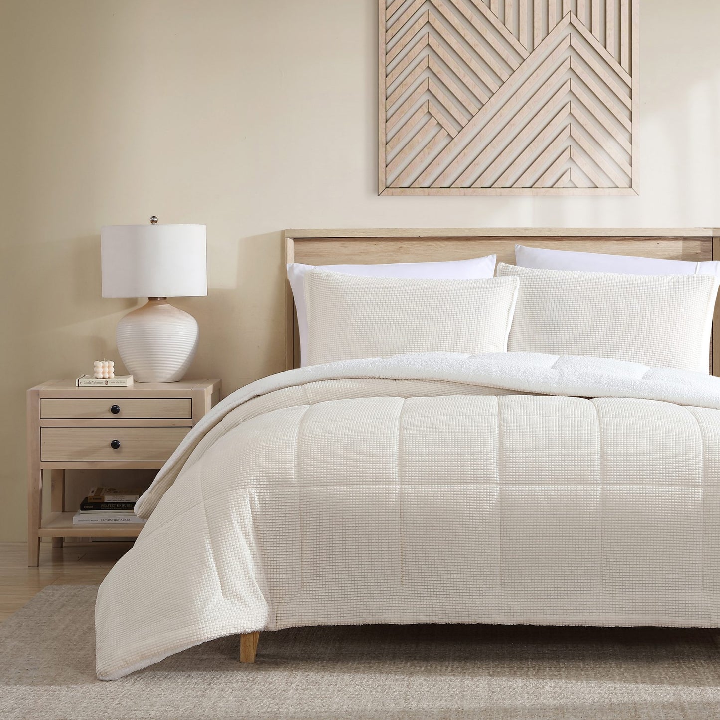 Avalon Faux Fur Sherpa 3pc Comforter Set