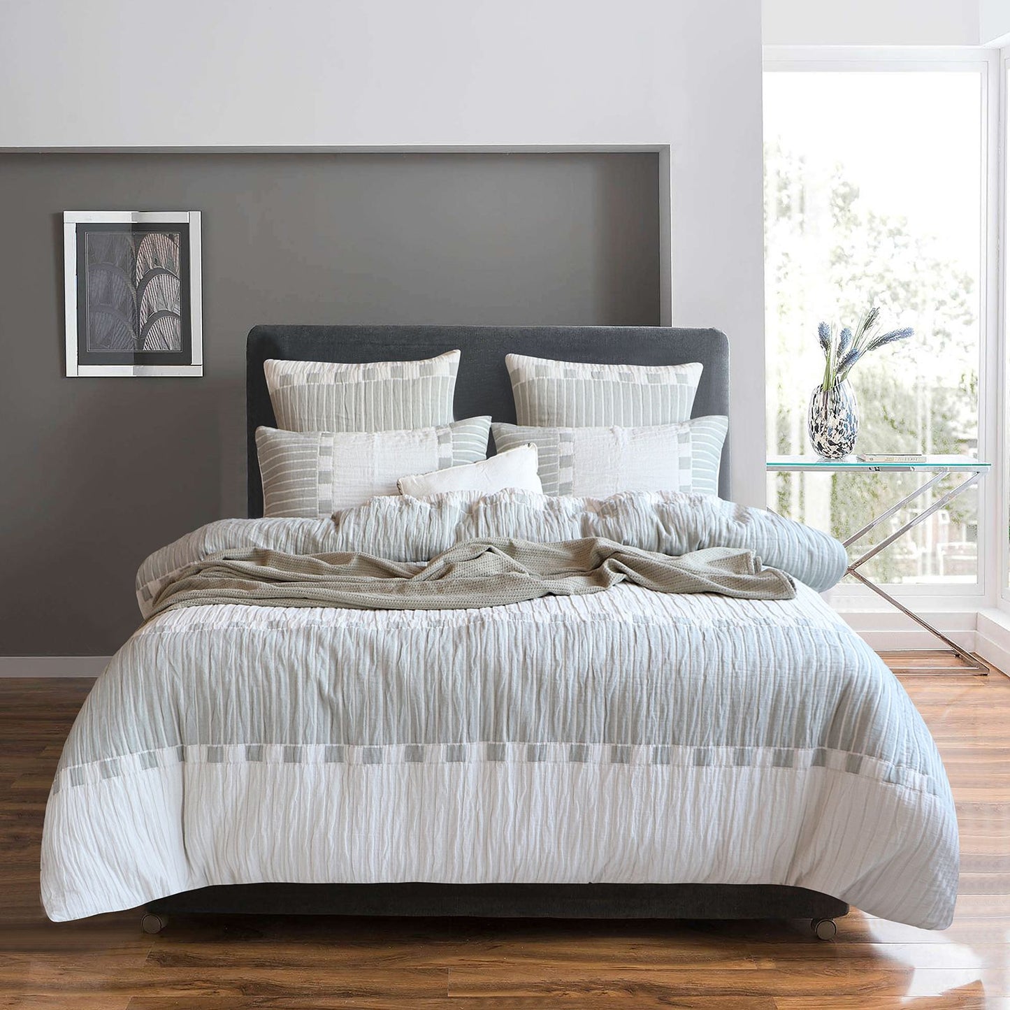 Brooks Jacquard Yarn Dye Quilt Cover Set