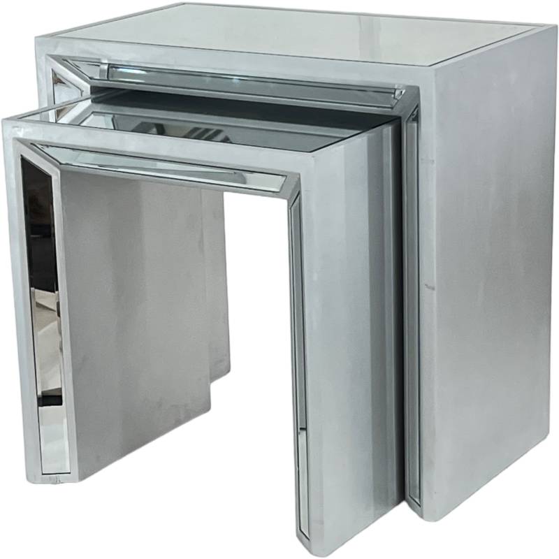 Naples Set of 2 Mirrored Side Tables