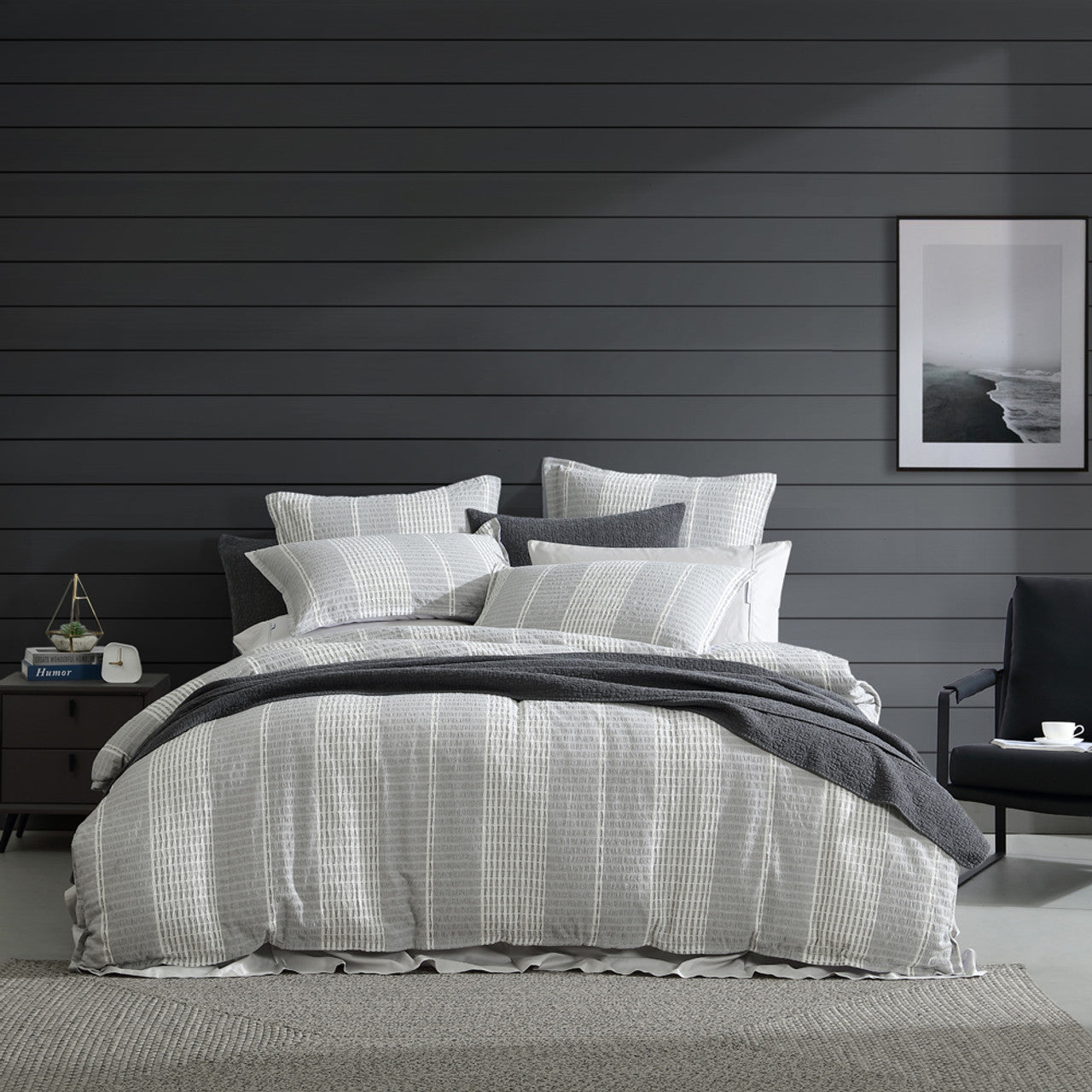 Hurley Charcoal Quilt Cover Set