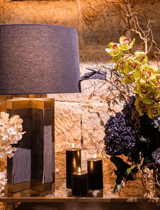 Black LED Pillar Candle
