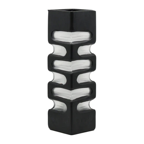 Clyde Glass Black Column Vase