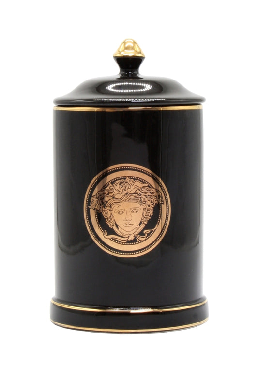Medusa Black Ceramic Jar
