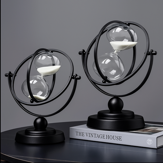 Round Black Hour Glass