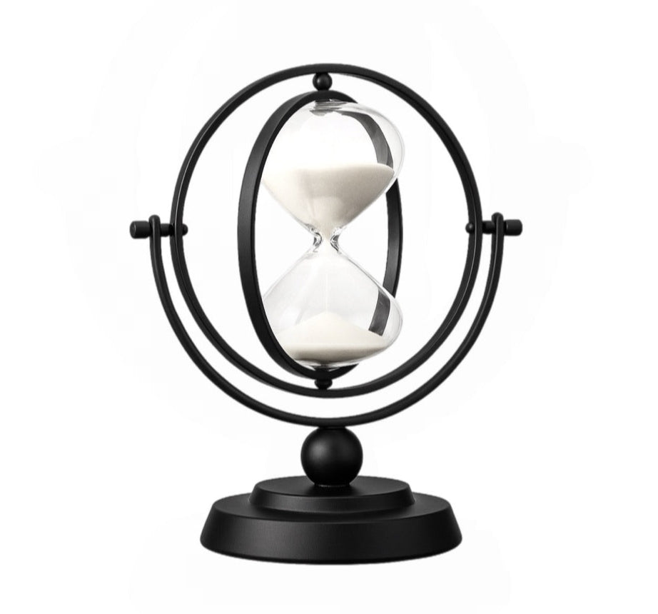 Round Black Hour Glass