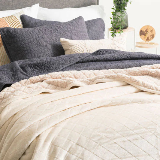 Heston 480 GSM Ultra Soft Velvet Sherpa Blanket