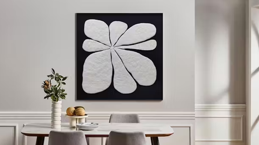 Amber Abstract Flower Art