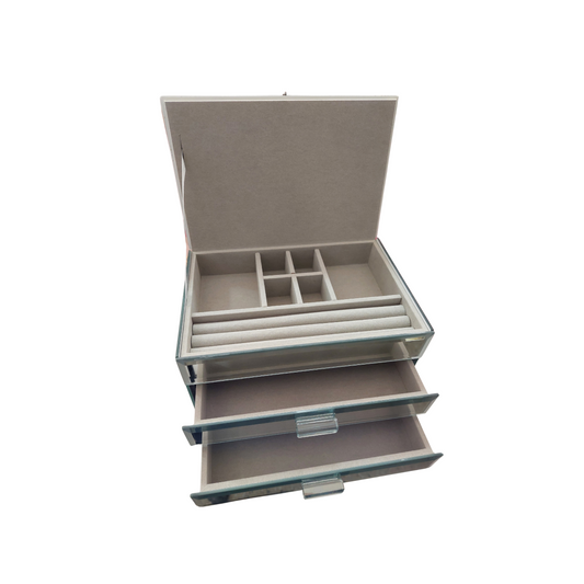 Silver Tassel Vintage Jewellery Box - Large