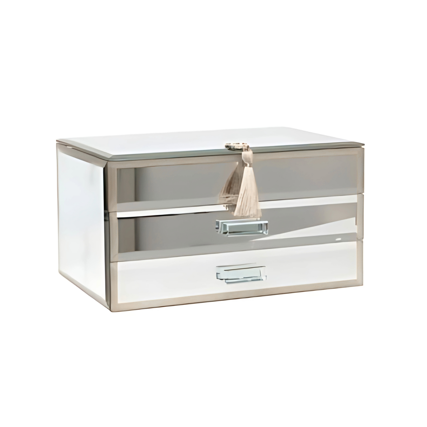Silver Tassel Vintage Jewellery Box - Large