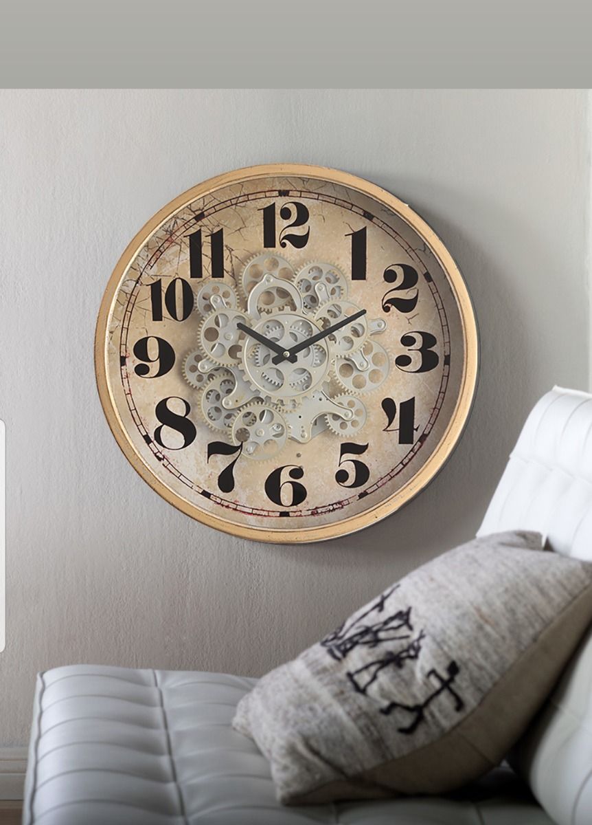 Henri Round Industrial Wall Clock 47cm