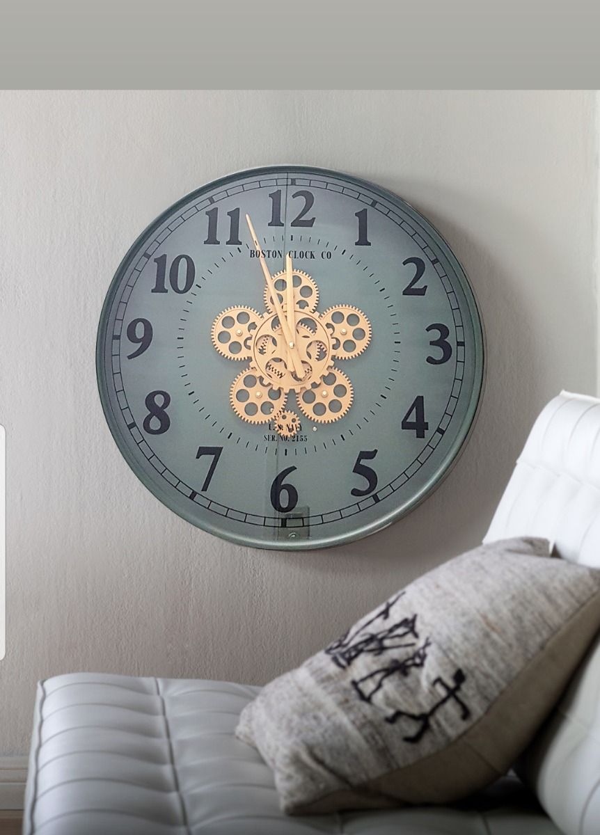 Henri Round Industrial Wall Clock 50cm