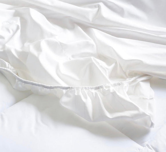 400 Thread Count White Fitted Sheet