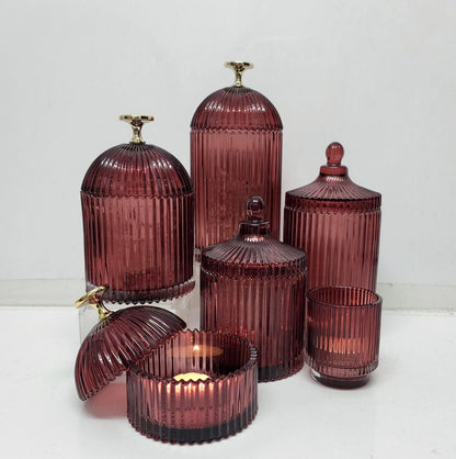 Florence Ribbed Dome Glass Jar