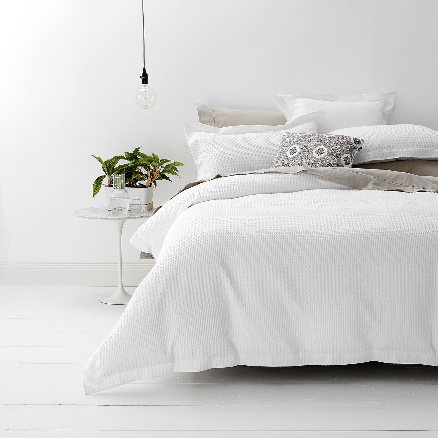 Elegance Waffle Cotton Jacquard Quilt Cover Set