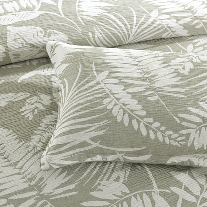 Palm Tree Jacquard Quilt Cover Set