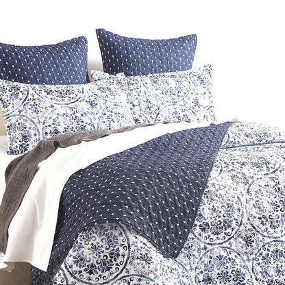 Delos Quilted Reversible Coverlet Set
