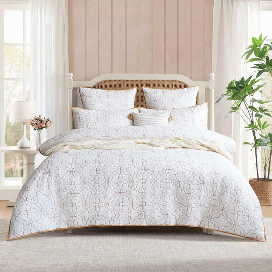 Solaris Cotton Quilted Quilt Cover Set