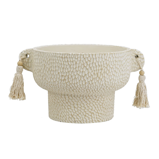 Planter with Hanging Tassels - 12cm