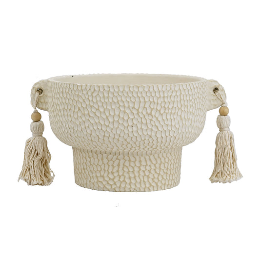 Planter with Hanging Tassels - 15cm