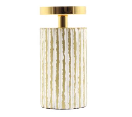 Gold 'Zebra' Candle Holder
