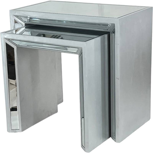 Naples Set of 2 Mirrored Side Tables