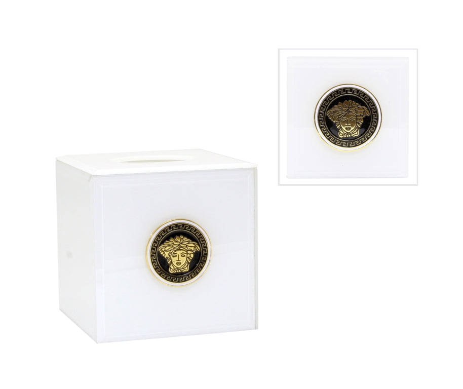 Medusa White Tissue Box Cover