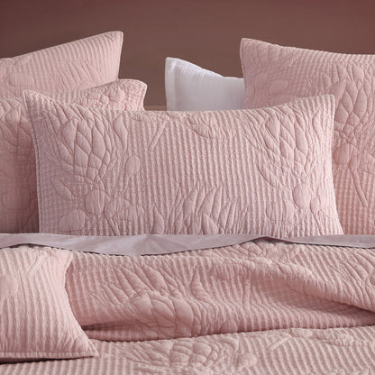Flourish Rose Platinum Quilt Cover Set