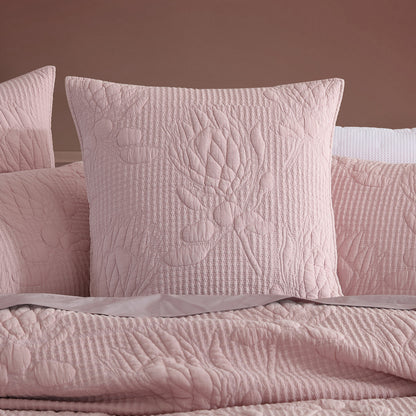 Flourish Rose Platinum Quilt Cover Set