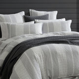 L&MASON PLATINUM HURLEY CHARCOAL QUILT COVER SET