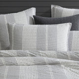 L&MASON PLATINUM HURLEY CHARCOAL QUILT COVER SET