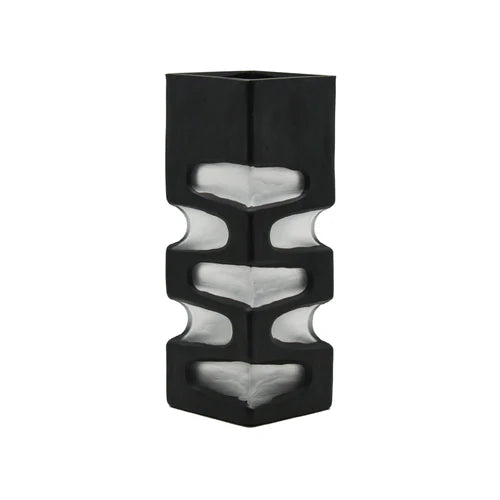 Clyde Glass Black Column Vase