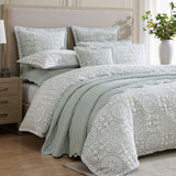 PRIVATE COLLECTION MAYFAIR SAGE QUILT COVER SET