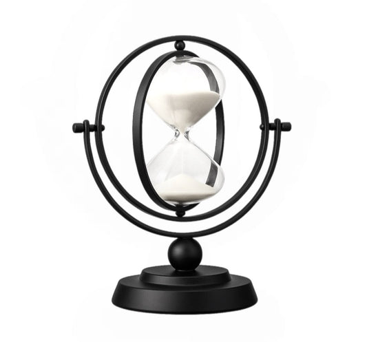 Round Black Hour Glass