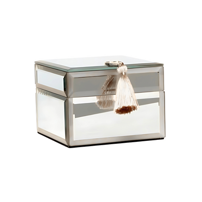 Silver Tassel Vintage Jewellery Box - Small