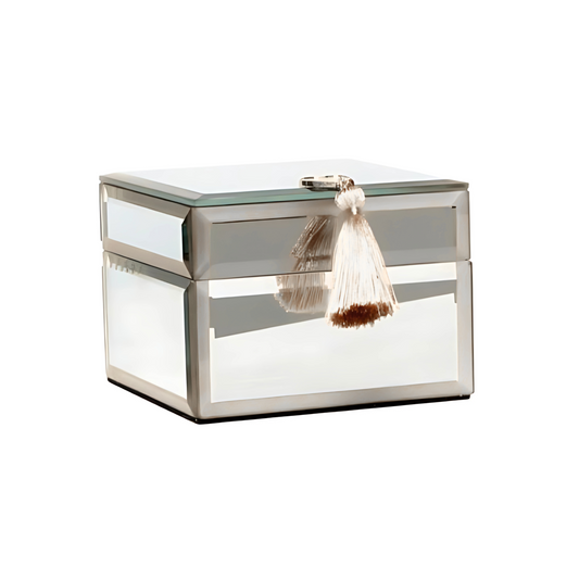 Silver Tassel Vintage Jewellery Box - Small