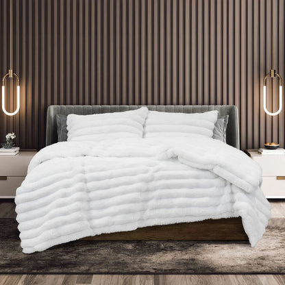 JAX Chunky Faux Fur Quilt Cover Set