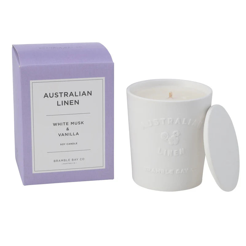 White Musk & Vanilla Ceramic Candle
