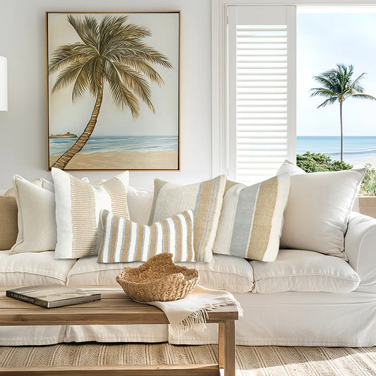 Linen Formentera Stripe 50cm Cushion