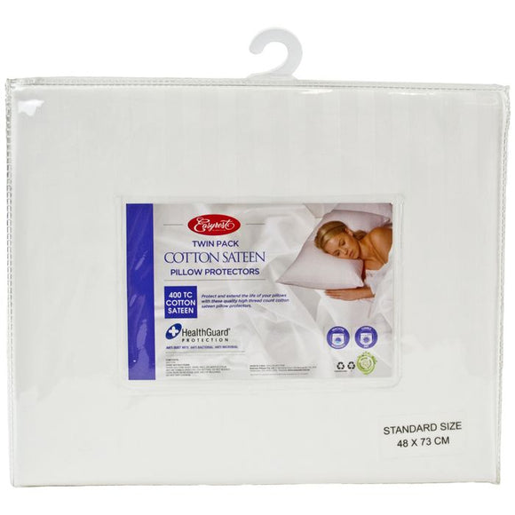 Cotton Sateen Twin Pack Pillow Protector