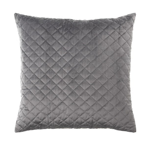 Vivid Coordinate Velvet Grey European Pillowcase